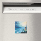 Meerjungfrau und Schiff am Sea Art Magnet (In Situ (Geschirrspüler))