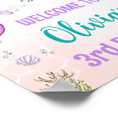 Meerjungfrau und Schildkröte Begrüßungszeichen Par Poster (Ecke)