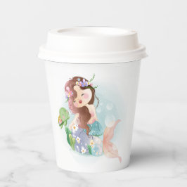 Meerjungfrau und Schildkröte Pappbecher