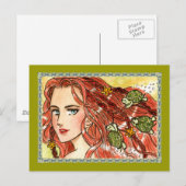 Meerjungfrau und Schildkröten Postkarte (Vorne/Hinten)