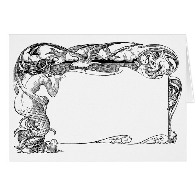 Meerjungfrau und Seemöwen (Vorderseite (Horizontal))