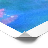 Meerjungfrau und Seepferd, farbenfroh Poster (Ecke)