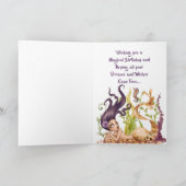 Meerjungfrau und Seepferd unter dem Meeresstrand G Karte (Innenseite)