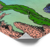 Meerjungfrau und Siegel Poster (Ecke)