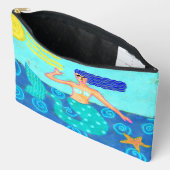 Meerjungfrau und Starfish Abstrakte Kunst Zubehörtasche (Offen)