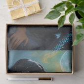 Meerjungfrau und Vollmond-Gewebepapier Seidenpapier (Geschenk)