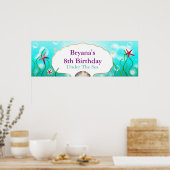 Meerjungfrau unter dem Banner der Sea Beach Geburt Poster (Küche)