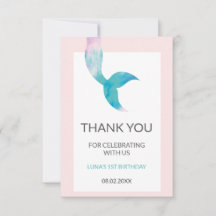 Meerjungfrau Unter dem Meer 1. Geburtstag Pastell 