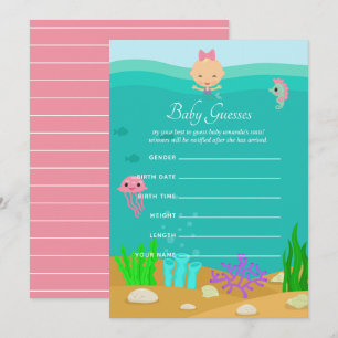 Meerjungfrau Unter dem Meer Baby Shower Baby Vermu Einladung