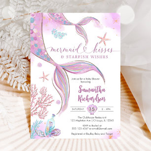 Meerjungfrau Unter Dem Meer Baby Shower Einladung