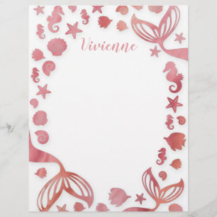 Meerjungfrau unter dem Meer Briefbogen