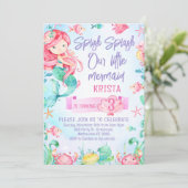 Meerjungfrau unter dem Meer Einladung (Stehend Vorderseite)