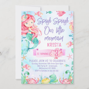 Meerjungfrau unter dem Meer Einladung
