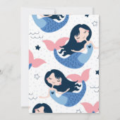 Meerjungfrau unter dem Meer - Einladung zum Geburt (Rückseite)