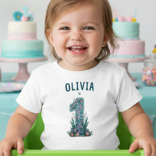Meerjungfrau Unter dem Meer Erster Geburtstag Baby T-shirt