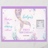 Meerjungfrau unter dem Meer Geburtstag Chip Beutel Flyer (Vorne)