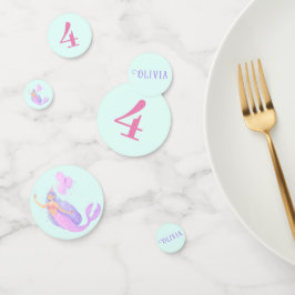 Meerjungfrau unter dem Meer Geburtstagsmädchen bla Konfetti