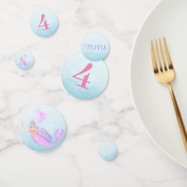 Meerjungfrau unter dem Meer Geburtstagsmädchen bla Konfetti