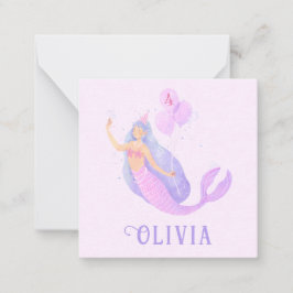 Meerjungfrau unter dem Meer Geburtstagsmädchen-Par Mitteilungskarte