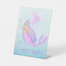 Meerjungfrau unter dem Meer Geburtstagspartei Süße Sockelschild