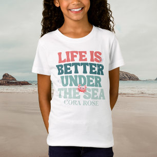 Meerjungfrau Unter dem Meer Mädchen Geburtstag T-Shirt