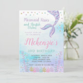 Meerjungfrau, unter dem Meer, magisch Einladung (Stehend Vorderseite)