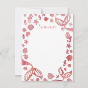 Meerjungfrau unter dem Meer Mitteilungskarte