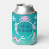 Meerjungfrau unter dem Meeresfarben Kinder Party Dosenkühler (Kanne Vorderseite)