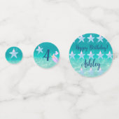 Meerjungfrau unter dem Meeresfarben Kinder Party Konfetti (Rückseiten)