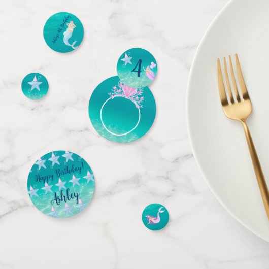 Meerjungfrau unter dem Meeresfarben Kinder Party Konfetti (Gruppe)