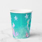 Meerjungfrau unter dem Meeresfarben Kinder Party Pappbecher (Rechts)