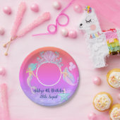 Meerjungfrau unter dem Meeresfarben Kinder Party Pappteller (Party)