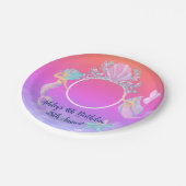 Meerjungfrau unter dem Meeresfarben Kinder Party Pappteller (Schrägansicht)