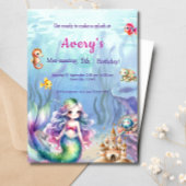 Meerjungfrau unter dem Meeresschrott Geburtstagspa Einladung