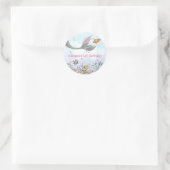 Meerjungfrau unter dem Meeresschutzschild Runder Aufkleber (Tasche)