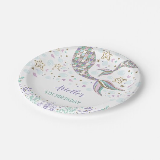 Meerjungfrau unter dem pappteller (Schrägansicht)