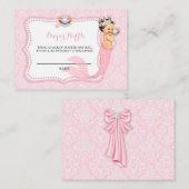 Meerjungfrau unter dem rosa Windelkreuz Begleitkarte (Vorne/Hinten)