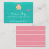 Meerjungfrau unter dem Sea Baby Shower Book Anfrag Begleitkarte (Vorne/Hinten)