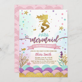 Meerjungfrau unter dem Sea Baby Shower Invitation  Einladung