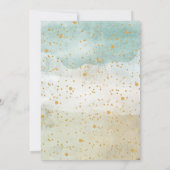 Meerjungfrau unter dem Sea Gold Glitzer Geburtstag Einladung (Rückseite)