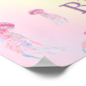 Meerjungfrau unter dem Sea Gold Glitzer Geburtstag Poster (Ecke)