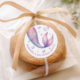 Meerjungfrau unter dem Sea Pool Party Vielen Dank  Runder Aufkleber