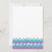 Meerjungfrau unter dem Seegeburtstag danken Ihnen Dankeskarte (Rückseite)