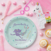 Meerjungfrau unter dem SeeParty-Papier-Teller Pappteller (Party)