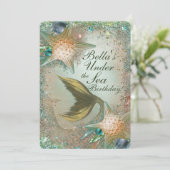 Meerjungfrau unter den Party Einladungen (Stehend Vorderseite)