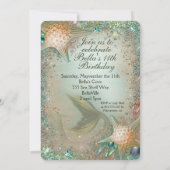 Meerjungfrau unter den Party Einladungen (Rückseite)