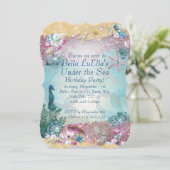 Meerjungfrau unter den Party Einladungen (Stehend Vorderseite)