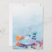 Meerjungfrau unter der Babydusche Einladung (Rückseite)