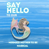 Meerjungfrau unter der Babydusche Pappteller