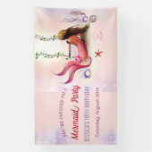 Meerjungfrau unter der Geburtstagspartei Banner (Vertikal)